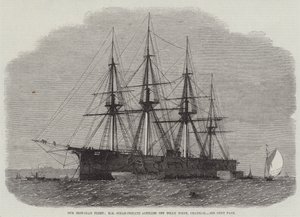 Notre flotte cuirassée, la frégate à vapeur HM Achilles au large de Folly Point, Chatham