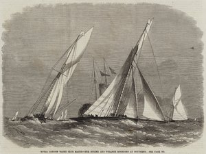 Match du Royal London Yacht Club, le Sphinx et Volante tournant à Southend