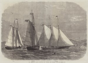 Les yachts américains saluant Sa Majesté au large de la maison Osborne - Edwin Weedon