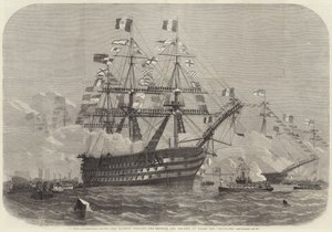 Les Fêtes de Cherbourg, Sa Majesté visitant l