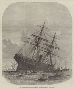 Le bateau à vapeur Baltimore de la North German Lloyd échoué à Hastings