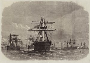 La guerre, flotte cuirassée française au large de Heligoland