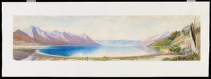 La partie supérieure du lac Wakatipu, vue vers le sud, île du Sud, Nouvelle-Zélande - Edwyn Frederick Temple