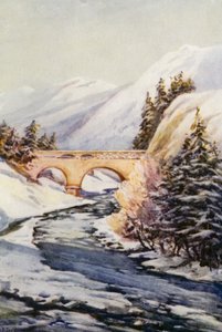Le Rhin : Le pont du Rhin à Thusis - Effie Jardine