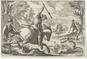 Paysage avec chasse au cerf - Egbert Jansz.