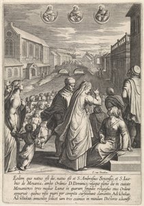 Apparition de trois Dominicains (Het leven van de heilige Thomas van Aquino) - Egbert van Panderen