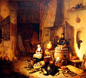 Un intérieur de cuisine avec une servante