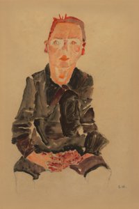 2022 NYR 20682 0724 000(egon schiele boubou assis aux mains jointes étude de portrait dr oska011034) - Egon Schiele