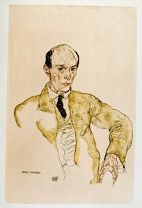 Composer Arnold Schoenberg, Komponisty Arnolf Schoenberg Gouache, ... (gouache) - Egon Schiele