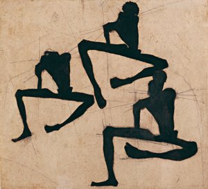 Composition avec trois nus masculins, 1910 - Egon Schiele