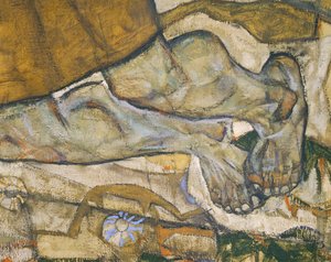 Entschwebung (Die Blinden III), Les aveugles ... (huile et aquarelle sur toile) - Egon Schiele