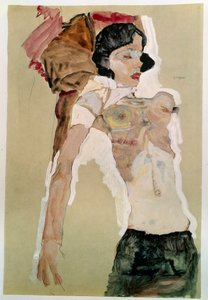 Femme à moitié nue