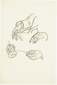 Mains, Études pour un Portrait du Dr. Hugo Koller - Egon Schiele
