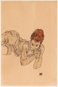 Femme allongée, 1917 - Egon Schiele