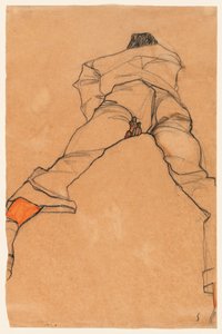 Homme allongé sur le ventre