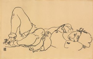 Femme allongée, 1918 - Egon Schiele