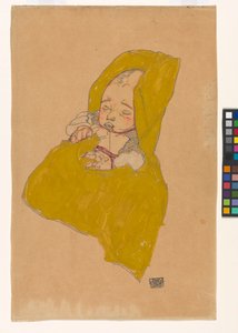 Säugling im Wickelpolster - Egon Schiele