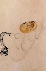 Jeune fille effrayée, accroupie, 1912 - Egon Schiele
