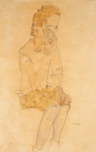 Garçon assis, 1910 - Egon Schiele