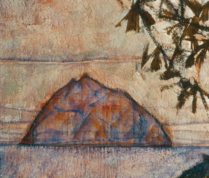 Versinkende Sonne (oil on canvas) - Egon Schiele