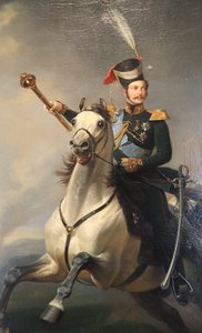 Portrait du tsarévitch Alexandre Nikolaïevitch à cheval, 1850s - Egor Botman