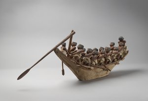 Modèle de bateau funéraire, de Beni Hasan, probablement Moyen Empire, c.2060-1786