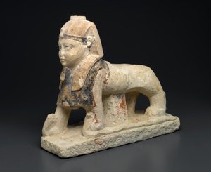 Le dieu Tutu en sphinx piétinant des serpents - Egyptian