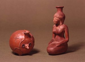 Vaisseaux en forme de fille et de hérisson - Egyptian