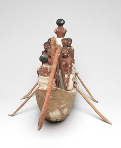 Modèle de bateau à voile de la tombe de Khety (Beni Hasan) Moyen Empire, c.2010 av. J.-C. - 1950 av. J.-C.