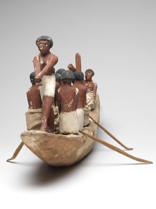 Modèle de bateau à voile de la tombe de Khety (Beni Hasan) Moyen Empire, c.2010 av. J.-C. - 1950 av. J.-C.