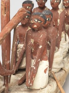 Modèle de bateau à voile de la tombe de Khety (Beni Hasan) Moyen Empire, c.2010 av. J.-C. - 1950 av. J.-C.