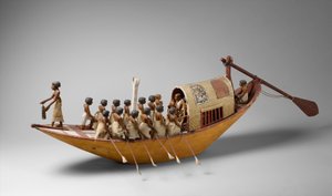 Bateau de Voyage Ramé depuis la Tombe de Meketre, c.1981-1975 av. J.-C. - Egyptian 12th Dynasty