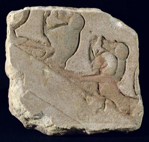Amenophis IV (Akhenaton) avec des babouins, Nouvel Empire - Egyptian 18th Dynasty