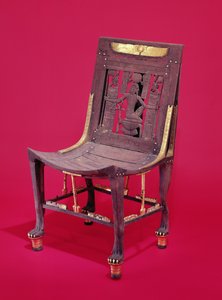 Chaise, de la tombe de Toutankhamon (c.1370-1352 av. J.-C.) représentant l