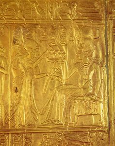 Détail du sanctuaire doré, de la tombe de Toutankhamon, Nouvel Empire