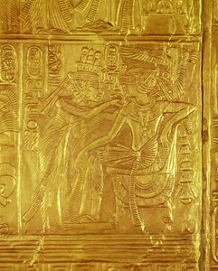 Détail du sanctuaire doré, de la tombe de Toutankhamon, Nouvel Empire
