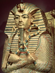 Détail du deuxième cercueil anthropoïde de Toutankhamon