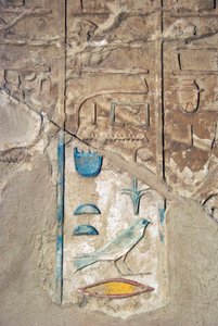 Antiquité égyptienne : hiéroglyphes colorés. Tombe de Kherouef (TT192) (18e dynastie) - Egyptian 18th Dynasty