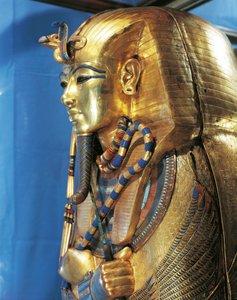 Civilisation égyptienne, sarcophage de Toutankhamon, décoré d