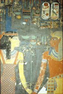 Horemheb et Isis, de la tombe de Horemheb (c.1323-1295 av. J.-C.) Nouvel Empire - Egyptian 18th Dynasty