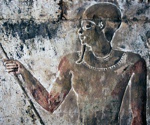Relief peint, Temple funéraire d
