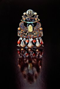 Pectoral avec un scarabée-oiseau, de la tombe de Toutankhamon, Nouvel Empire