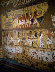Reconstruction de la chapelle de Maia, Deir el-Medina, argile et stuc peint, civilisation égyptienne, Nouvel Empire, XVIIIe dynastie - Egyptian 18th Dynasty