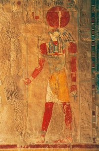 Relief avec Ra Horakhty, Temple funéraire d