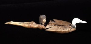 Cuillère avec un manche aplati en forme de nageur, Nouvel Empire, c.1400 av. J.-C.