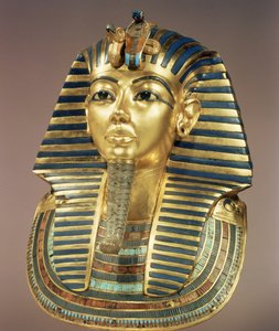 Masque funéraire en or, de la tombe de Toutankhamon