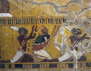Les peuples soumis, Nubiens, Libyens et Asiatiques, peinture de la tombe d