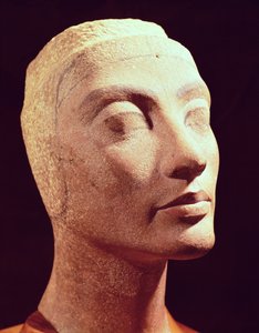 Tête inachevée de Néfertiti, Nouvel Empire, vers 1365-49 av. J.-C. (quartzite)