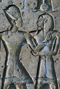 Bas-relief représentant un pharaon, Temple de Séthi Ier, ou Grand Temple d