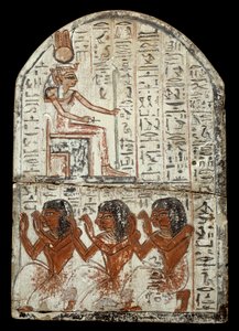Stèle par le sculpteur Ken, artisan à Deir el Medineh : représentation de la déesse Renenoutet (serpent de nourriture). Époque Ramsès II (1290-1224 av. J.-C.) - Egyptian 19th Dynasty